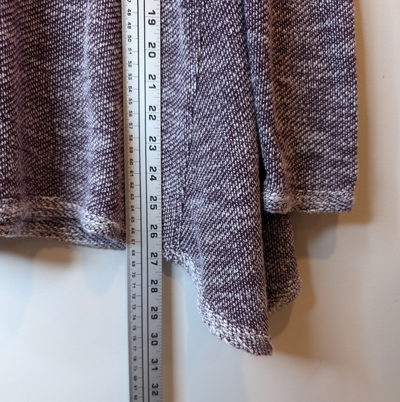 Calvin Klein Women's Performance Purple Heathered Hi Lo Side Cowl Sweater Medium - Picture 8 of 9